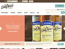 Tablet Screenshot of davincigourmet.com